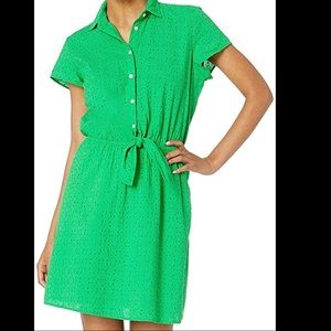J. Crew Mercantile Green XS Eyelet Dress